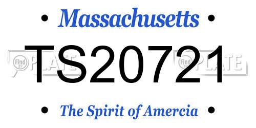 TS20721 Massachusetts License Plate