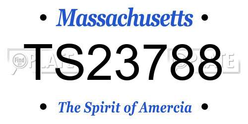 TS23788 Massachusetts License Plate