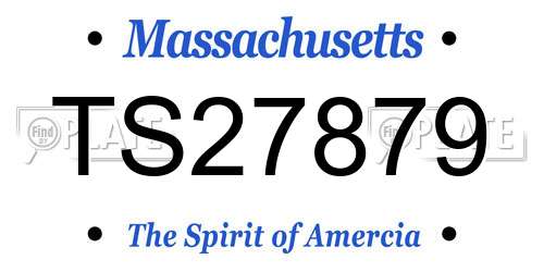 TS27879 Massachusetts License Plate