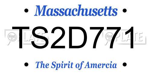 TS2D771 Massachusetts License Plate
