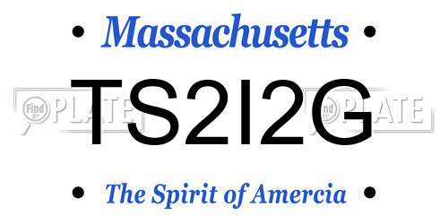 TS2I2G Massachusetts License Plate