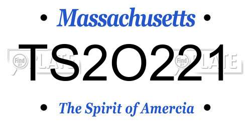 TS2O221 Massachusetts License Plate