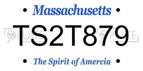 TS2T879 Massachusetts License Plate