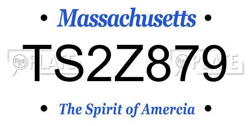 TS2Z879 Massachusetts License Plate