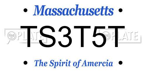 TS3T5T Massachusetts License Plate
