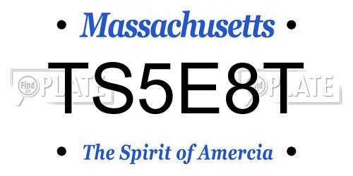TS5E8T Massachusetts License Plate