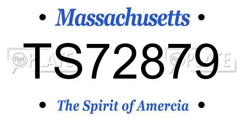 TS72879 Massachusetts License Plate