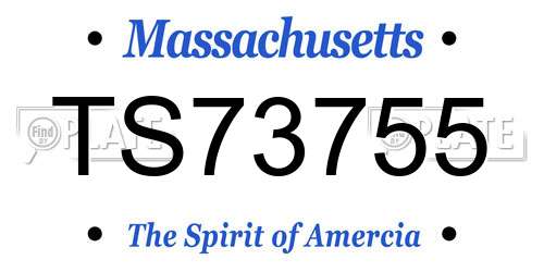 TS73755 Massachusetts License Plate
