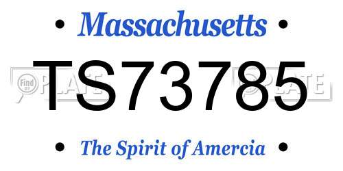 TS73785 Massachusetts License Plate