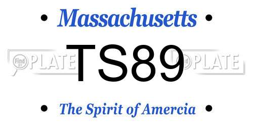 TS89 Massachusetts License Plate
