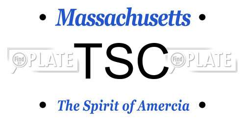TSC Massachusetts License Plate