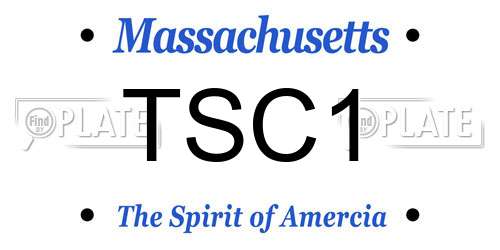 TSC1 Massachusetts License Plate