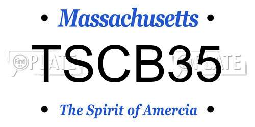 TSCB35 Massachusetts License Plate