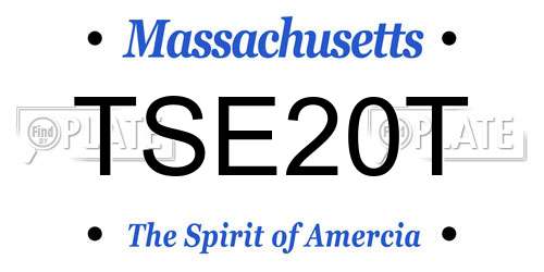 TSE20T Massachusetts License Plate