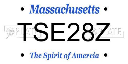 TSE28Z Massachusetts License Plate