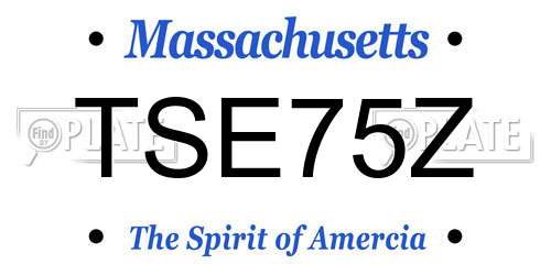 TSE75Z Massachusetts License Plate