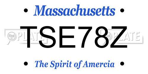 TSE78Z Massachusetts License Plate
