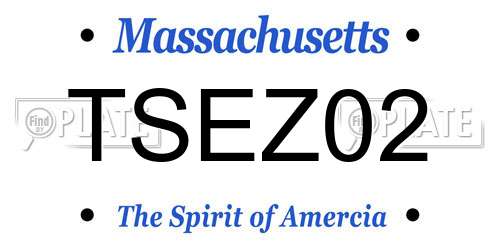 TSEZ02 Massachusetts License Plate