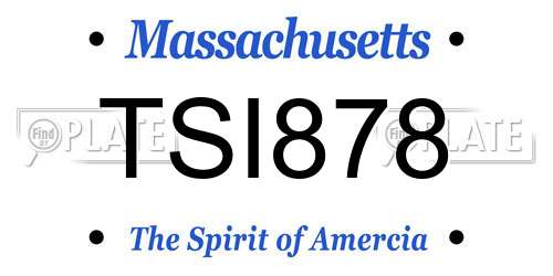 TSI878 Massachusetts License Plate