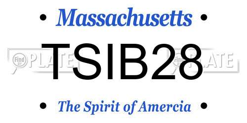 TSIB28 Massachusetts License Plate