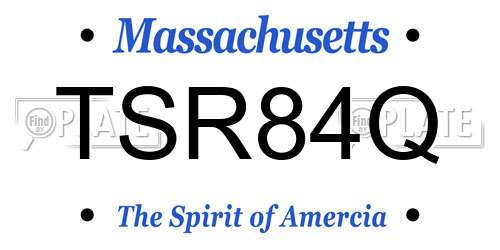 TSR84Q Massachusetts License Plate