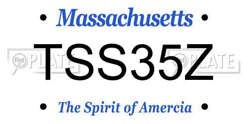TSS35Z Massachusetts License Plate