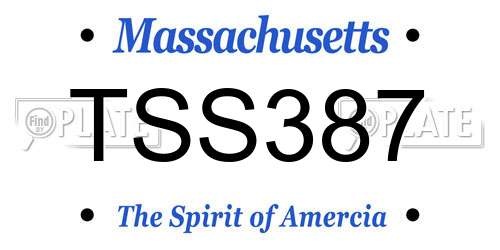 TSS387 Massachusetts License Plate