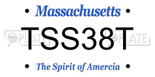 TSS38T Massachusetts License Plate