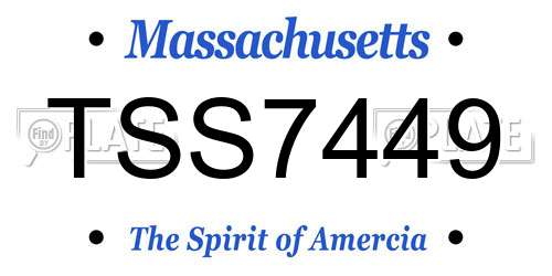 TSS7449 Massachusetts License Plate