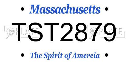 TST2879 Massachusetts License Plate
