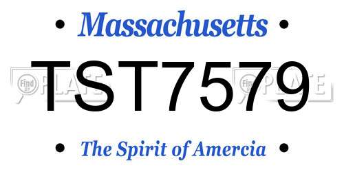 TST7579 Massachusetts License Plate