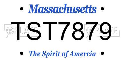 TST7879 Massachusetts License Plate