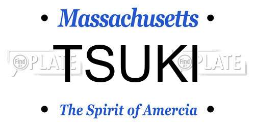 TSUKI Massachusetts License Plate