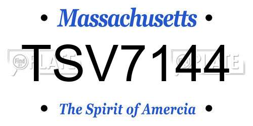 TSV7144 Massachusetts License Plate