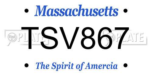 TSV867 Massachusetts License Plate