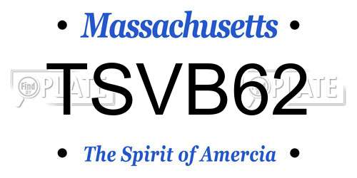 TSVB62 Massachusetts License Plate