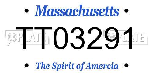 TT03291 Massachusetts License Plate