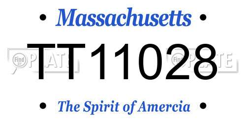 TT11028 Massachusetts License Plate