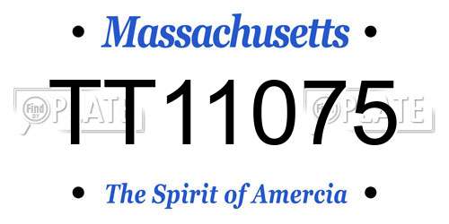 TT11075 Massachusetts License Plate