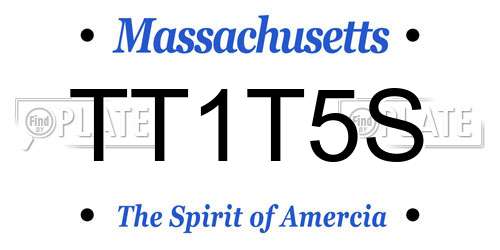 TT1T5S Massachusetts License Plate