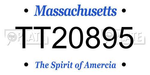 TT20895 Massachusetts License Plate