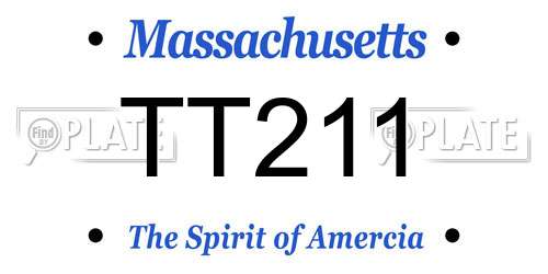 TT211 Massachusetts License Plate