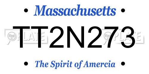 TT2N273 Massachusetts License Plate