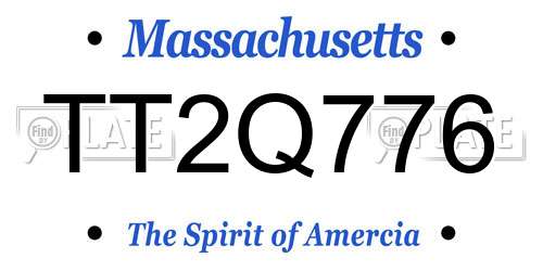 TT2Q776 Massachusetts License Plate