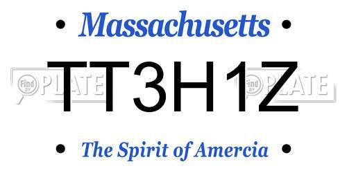 TT3H1Z Massachusetts License Plate