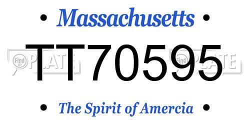 TT70595 Massachusetts License Plate