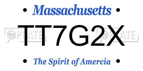 TT7G2X Massachusetts License Plate