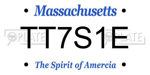 TT7S1E Massachusetts License Plate
