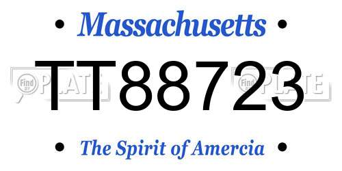 TT88723 Massachusetts License Plate
