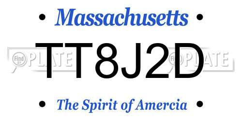 TT8J2D Massachusetts License Plate